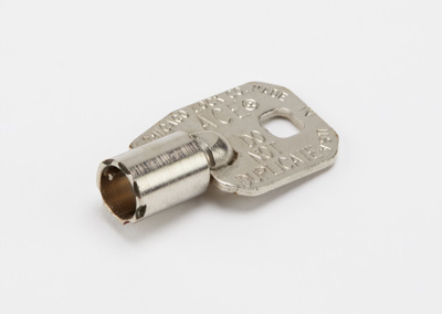 The lock out key is used with cylinder lock part 502701 or 502710 to provide an overlock function. It does not open the lock. Overlocking prevents the regular key from working and is typically used by facility managers to block delinquent tenants from accessing their space.