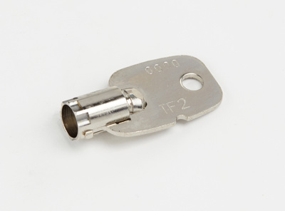The lock out key is used with cylinder lock part 502705 to provide an overlock function. It does not open the lock. Overlocking prevents the regular key from working and is typically used by facility managers to block delinquent tenants from accessing their space.